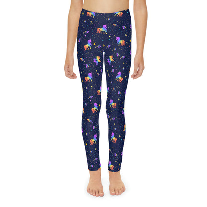 Unicorn Rainbows animal kingdom, Safari Youth Leggings, One of a Kind Gift - Unique Workout Activewear tights for kids, Daughter, Niece Christmas Gift