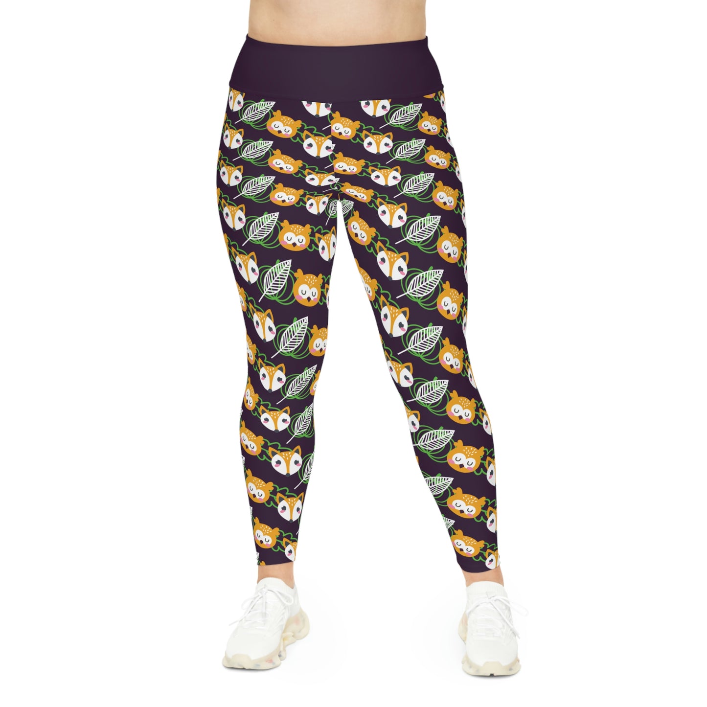Fox animal kingdom, Safari Plus Size Leggings One of a Kind Gift - Unique Workout Activewear tights for Mom fitness, Mothers Day, Girlfriend Christmas Gift