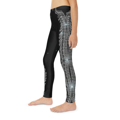 Spine Anatomy Youth Leggings, One of a Kind Gift - Workout Activewear tights for kids, Granddaughter, Niece Christmas Gift