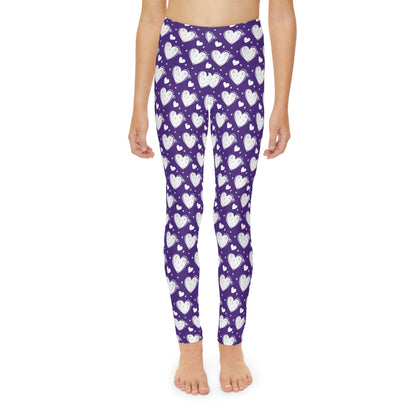 Valentine Cute Summer Youth Leggings, One of a Kind Gift - Workout Activewear tights for kids, Granddaughter, Niece Christmas Gift