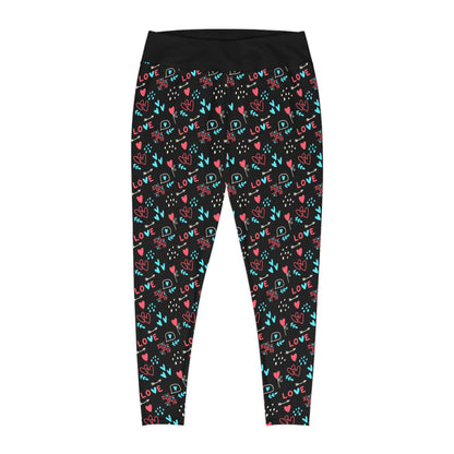 Valentines Day Gift For Her Plus Size Leggings . One of a Kind Workout Activewear tights for Mothers Day, Girlfriend, Gift for Her