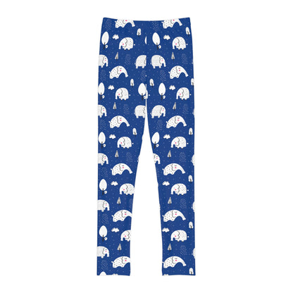 Elephant Youth Leggings,  One of a Kind Gift - Unique Workout Activewear tights for  kids Fitness , Daughter, Niece  Christmas Gift