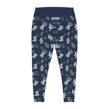 Elephant animal kingdom, Safari Plus Size Leggings One of a Kind Gift - Workout Activewear tights for Mom fitness, Mothers Day, Girlfriend Gift