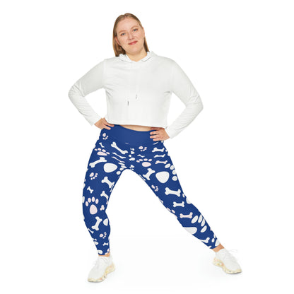 Dog Mom Plus Size Leggings One of a Kind Gift - Unique Workout Activewear tights for Mom fitness, Mothers Day, Girlfriend Christmas Gift