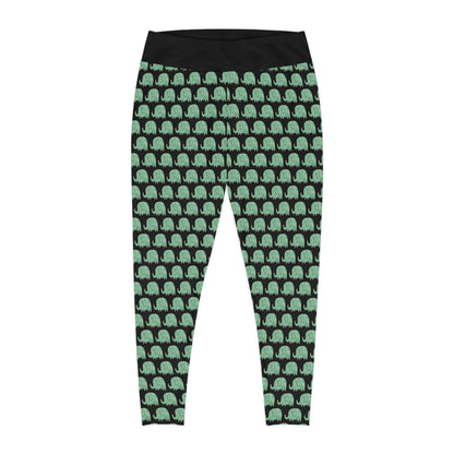 Elephant Plus Size Leggings animal kingdom, One of a Kind Workout Activewear for Wife Fitness, Best Friend, mom and me tights Christmas Gift