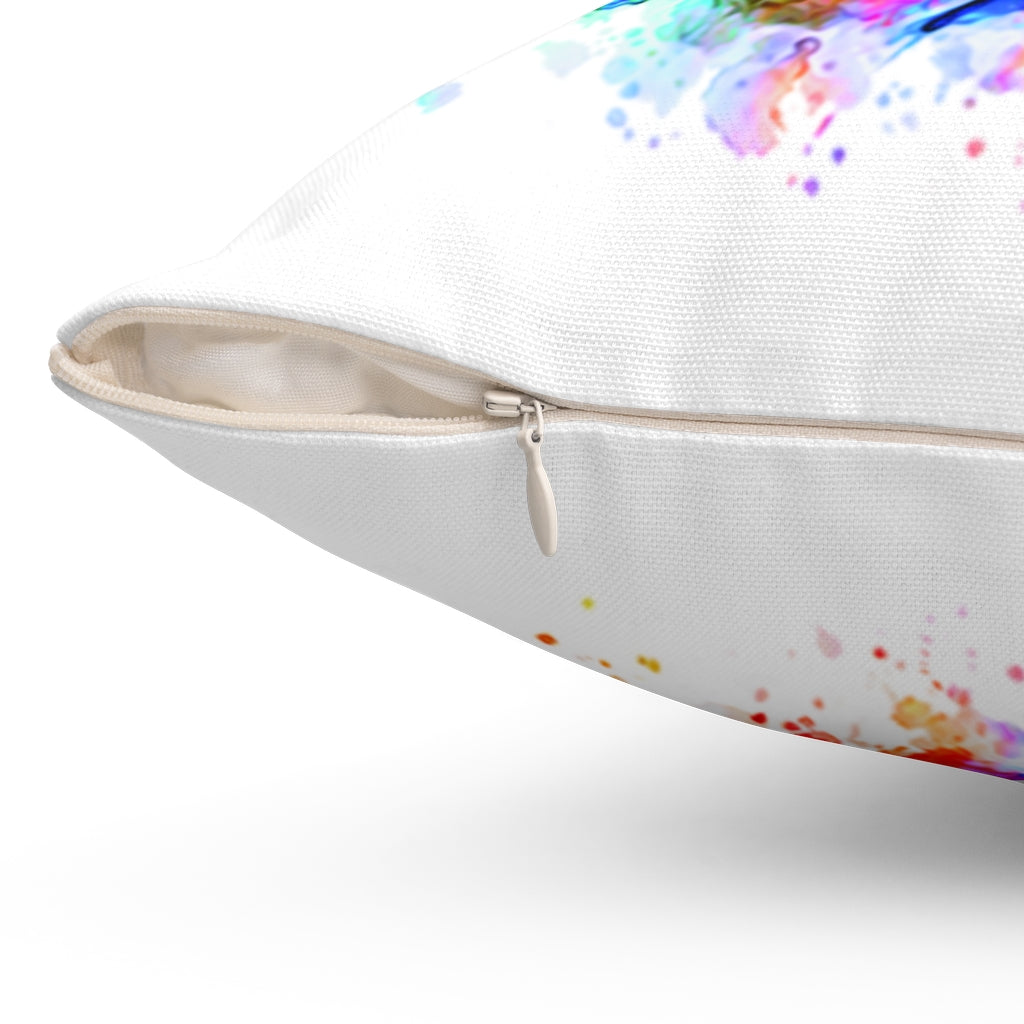 Baby Sloth watercolor Spun Polyester Square Pillow