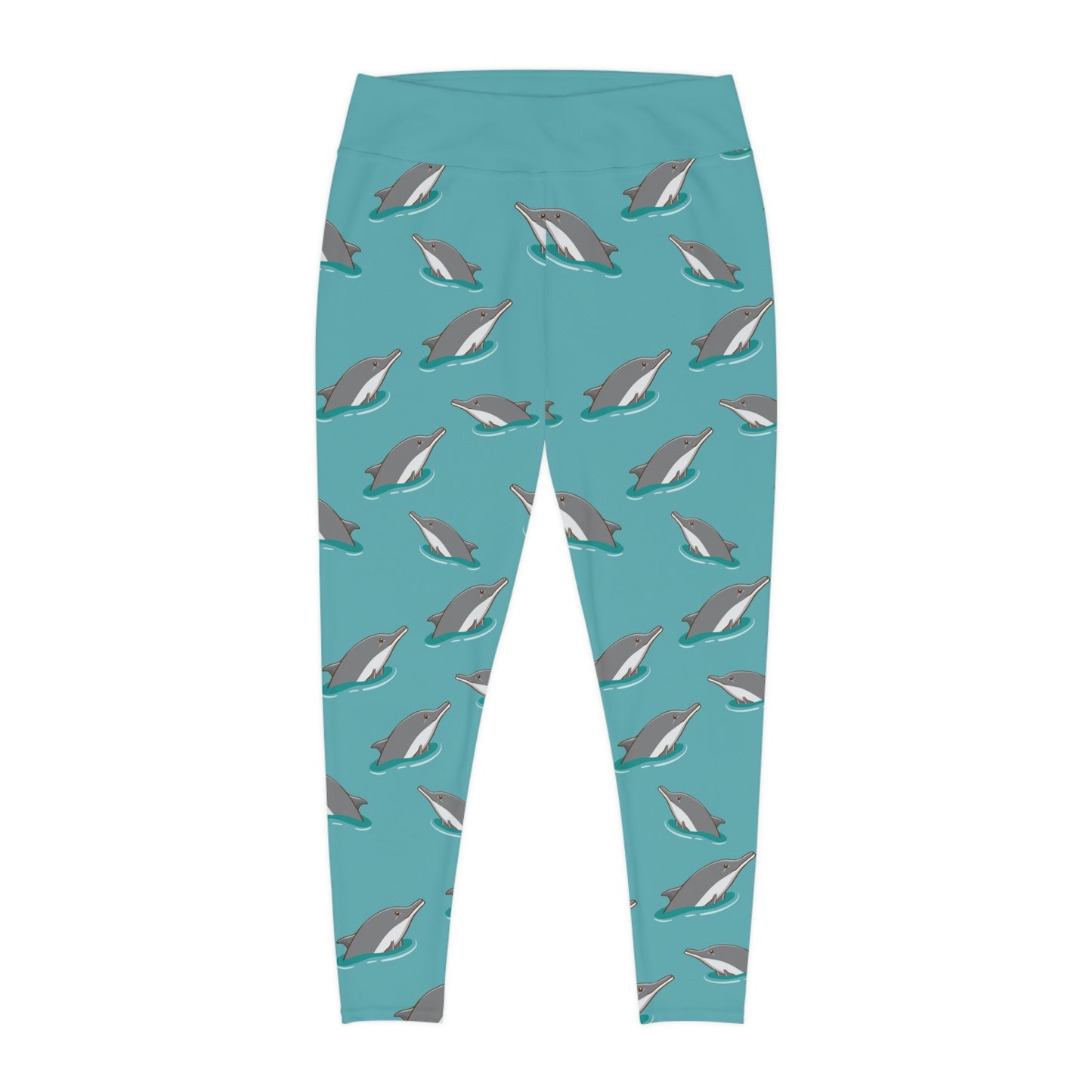 Dolphin, Ocean, Beach Plus Size Leggings One of a Kind Gift - Workout Activewear tights for Mom fitness, Mothers Day, Girlfriend Christmas Gift