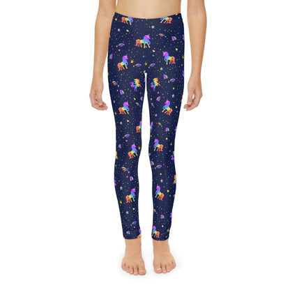 Unicorn Rainbows animal kingdom, Safari Youth Leggings, One of a Kind Gift - Unique Workout Activewear tights for kids, Daughter, Niece Christmas Gift