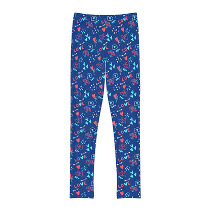 Valentine Youth Leggings,  One of a Kind Gift - Unique Workout Activewear tights for  kids fitness, Daughter, Niece  Christmas Gifts