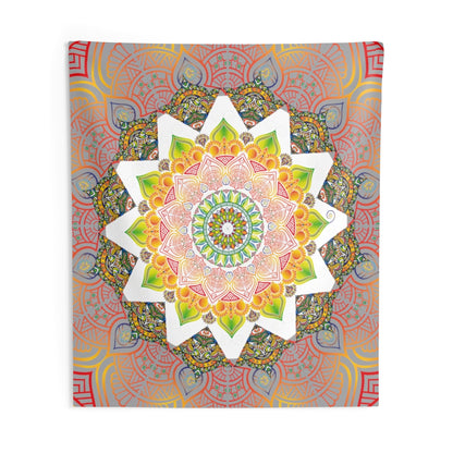 Mandala Tapestry for Contemporary Home Decor . Inspirational Wall Hanging Art for Baby Nursery, Dorm room, Coastal Home . Housewarming Gift