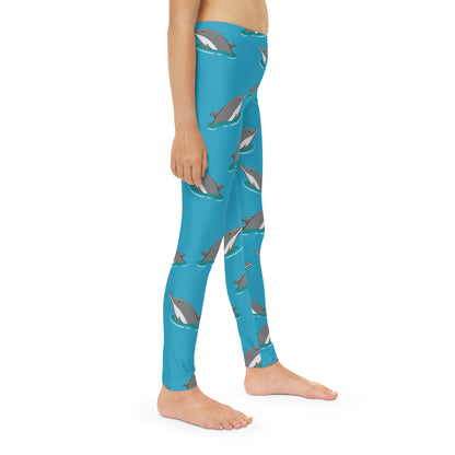 Dolphin, Ocean, Beach Youth Leggings,  One of a Kind Gift - Unique Workout Activewear tights for  kids fitness, Daughter, Niece  Christmas Gift