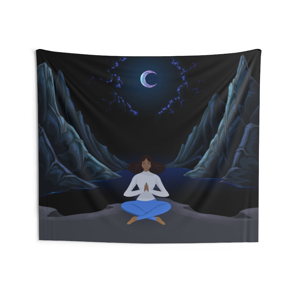 Yoga Galaxy Tapestry Contemporary Home Decor . Galaxy Wall Hanging Art for Baby Nursery, Dorm room, Coastal Home . Housewarming Gift