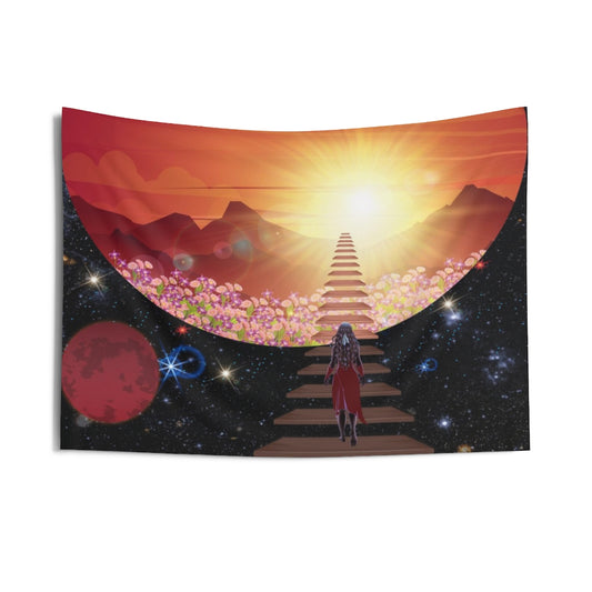 Moon Phase  Tapestry Contemporary Home Decor . Galaxy Wall Hanging Art for Baby Nursery, Dorm room, Coastal Home . Housewarming Gift