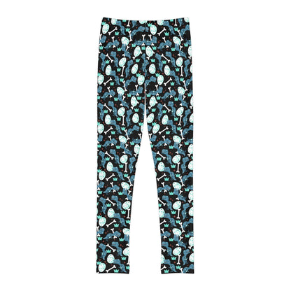 Dinosaur Trex Jurassic Park Youth Leggings, One of a Kind Gift - Unique Workout Activewear tights for kids , Daughter, Niece Christmas Gift