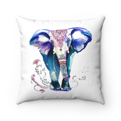 Elephant Spun Polyester Square Pillow