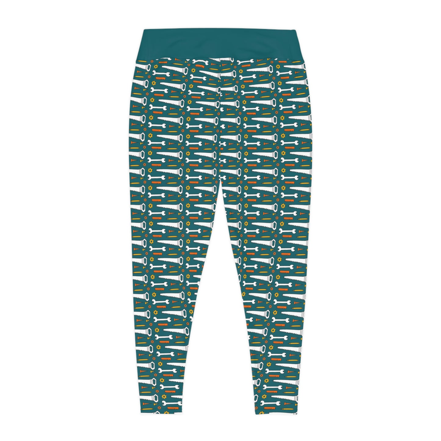 Construction Tools Plus Size Leggings One of a Kind Unique Workout Activewear tights for Mom fitness, Mothers Day, Girlfriend Christmas Gift