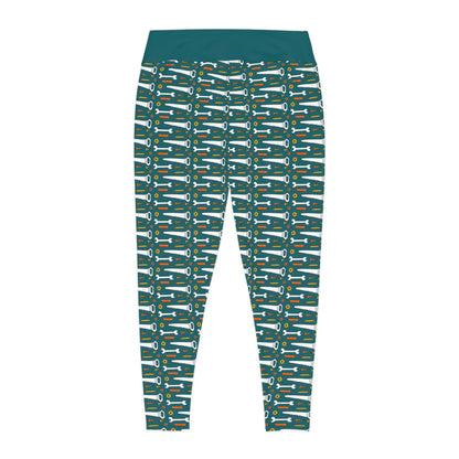 Construction Tools Plus Size Leggings One of a Kind Unique Workout Activewear tights for Mom fitness, Mothers Day, Girlfriend Christmas Gift