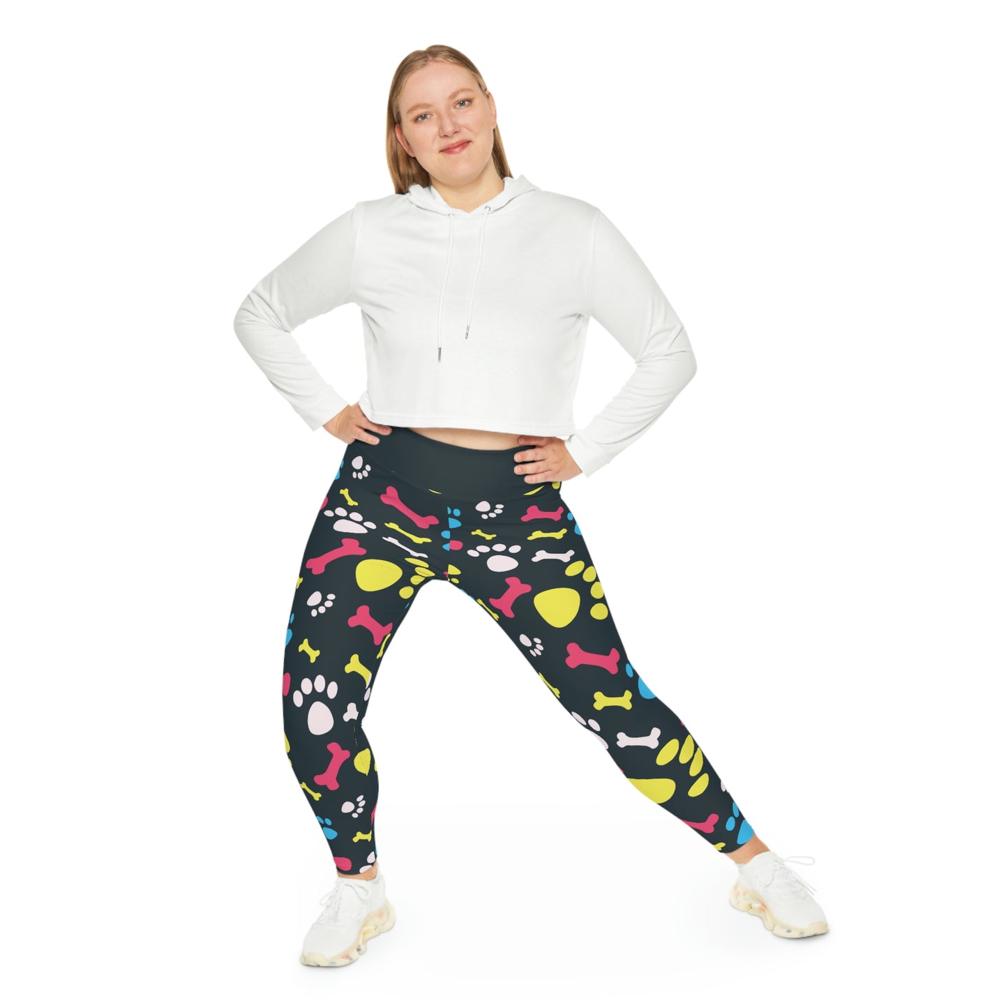 Dog Mom Plus Size Leggings One of a Kind Gift - Unique Workout Activewear tights for Mom fitness, Mothers Day, Girlfriend Christmas Gift