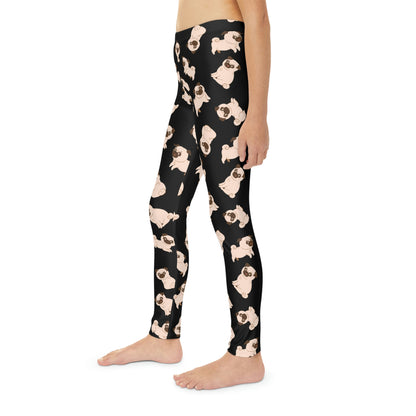 Dog Lover Youth Leggings,  One of a Kind Gift - Unique Workout Activewear tights for  kids fitness , Daughter, Niece  Christmas Gift