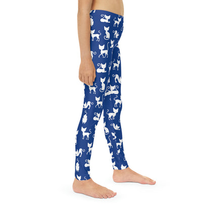 Cat Lovers Youth Leggings,  One of a Kind Gift - Unique Workout Activewear tights for  kids Fitness , Daughter, Niece  Christmas Gift