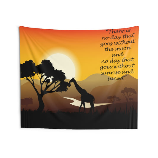 Sunset moon Tapestry Contemporary Home Decor . Inspirational Wall Hanging Art for Baby Nursery, Dorm room, Coastal Home . Housewarming Gift