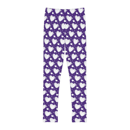 Valentine Cute Summer Youth Leggings, One of a Kind Gift - Workout Activewear tights for kids, Granddaughter, Niece Christmas Gift