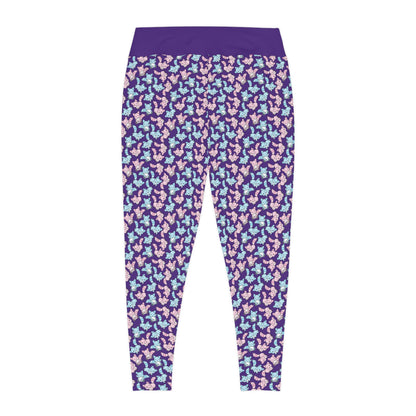 Cat Mom Plus Size Leggings One of a Kind Gift - Unique Workout Activewear tights for Mom fitness, Mothers Day, Girlfriend Christmas Gift