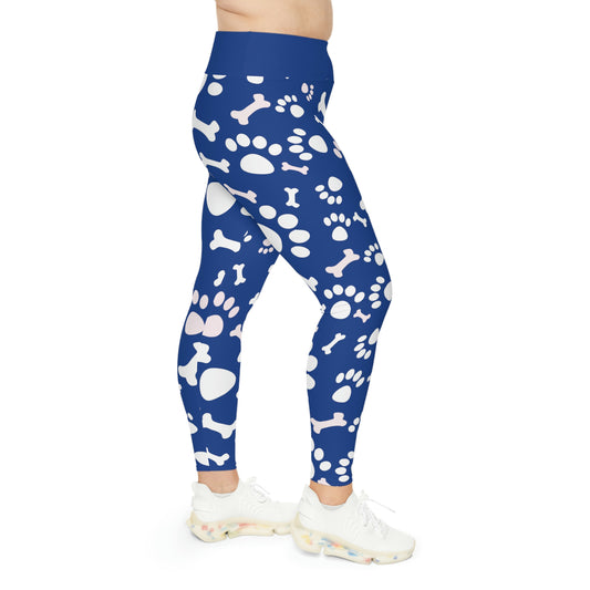 Dog Mom Plus Size Leggings One of a Kind Gift - Unique Workout Activewear tights for Mom fitness, Mothers Day, Girlfriend Christmas Gift