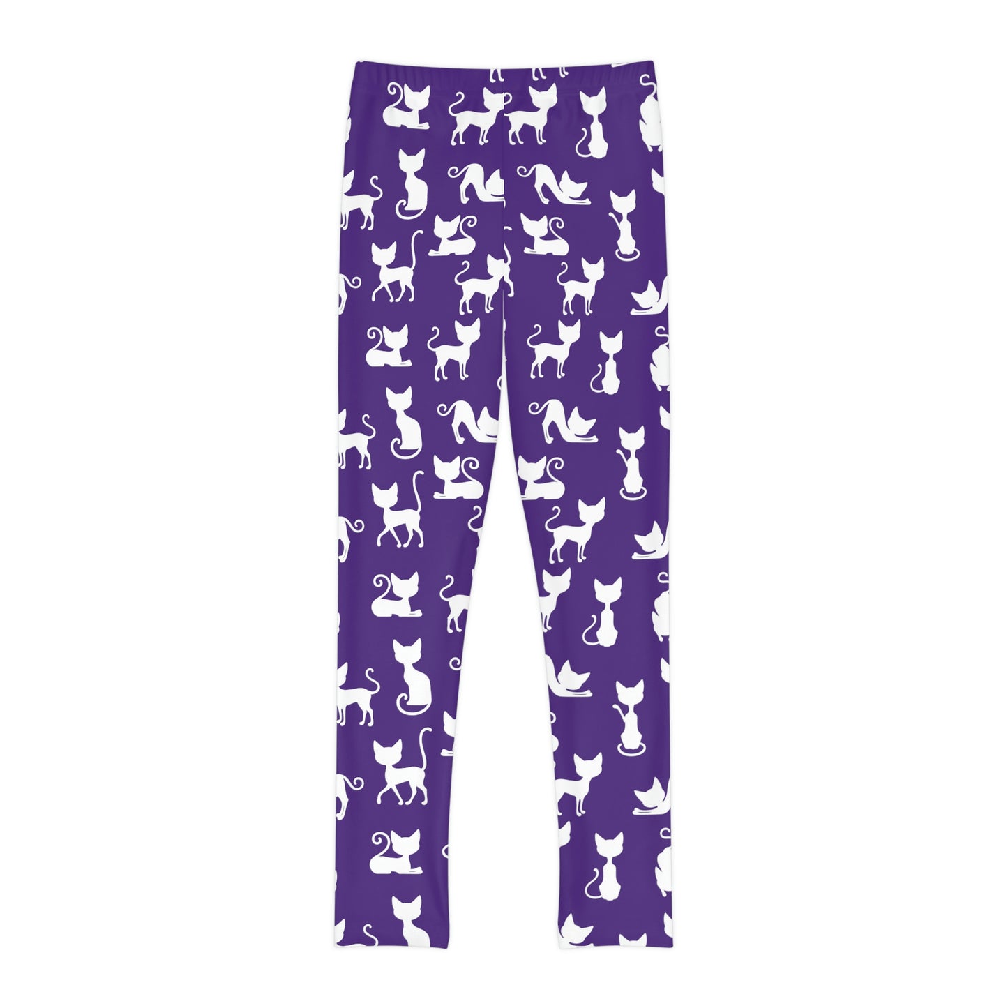 Cat Lovers Cute Summer Youth Leggings, One of a Kind Gift - Workout Activewear tights for kids, Granddaughter, Niece Christmas Gift