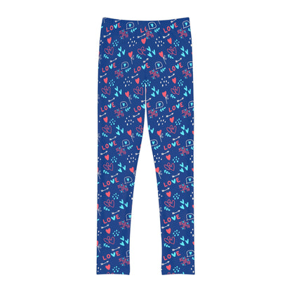 Valentine Youth Leggings,  One of a Kind Gift - Unique Workout Activewear tights for  kids fitness, Daughter, Niece  Christmas Gifts
