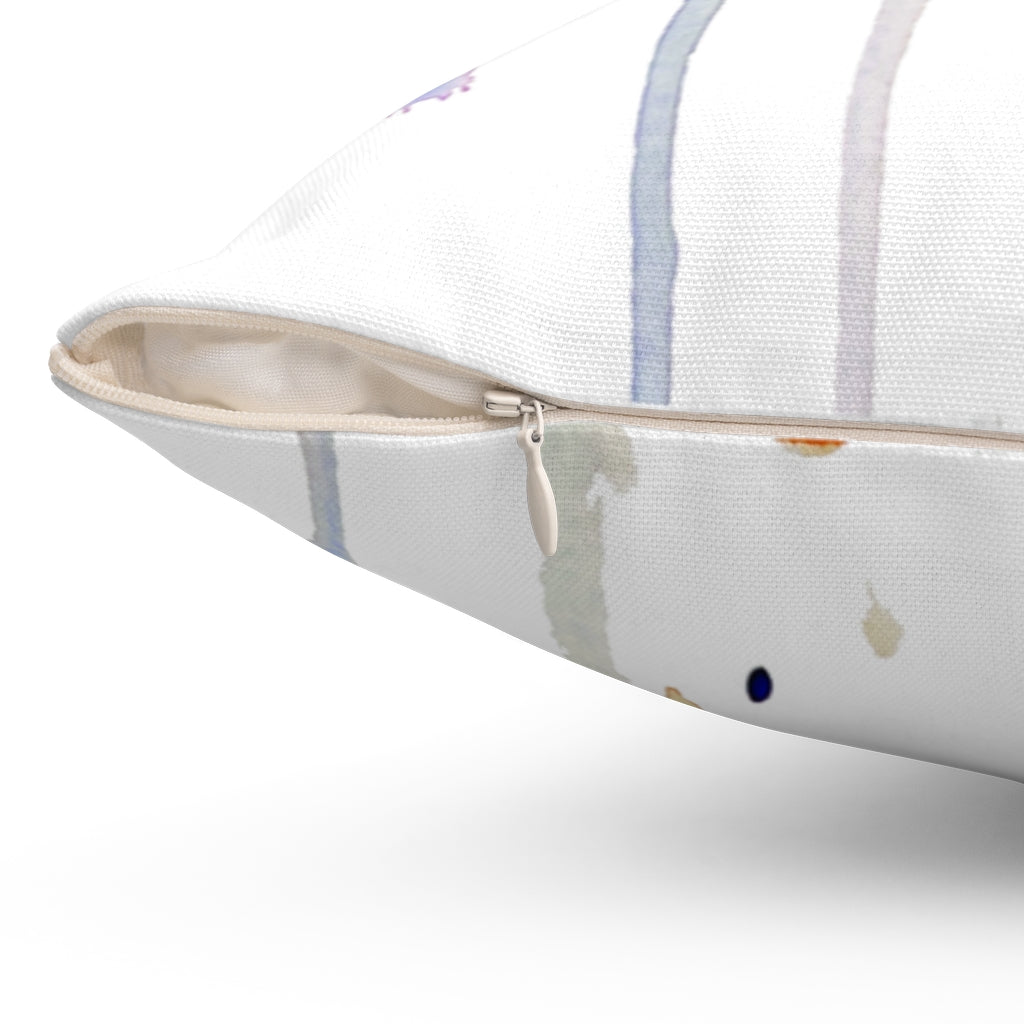 Turtle Watercolor Spun Polyester Square Pillow