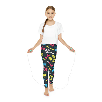 Dog Lovers Youth Leggings,  One of a Kind Gift - Unique Workout Activewear tights for  kids fitness, Daughter, Niece  Christmas Gift