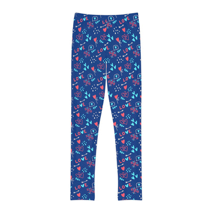 Valentine Youth Leggings,  One of a Kind Gift - Unique Workout Activewear tights for  kids fitness, Daughter, Niece  Christmas Gifts