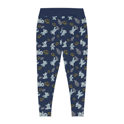 Elephant animal kingdom, Safari Plus Size Leggings One of a Kind Gift - Workout Activewear tights for Mom fitness, Mothers Day, Girlfriend Gift