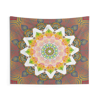Mandala Tapestry for Contemporary Home Decor . Inspirational Wall Hanging Art for Baby Nursery, Dorm room, Coastal Home . Housewarming Gift