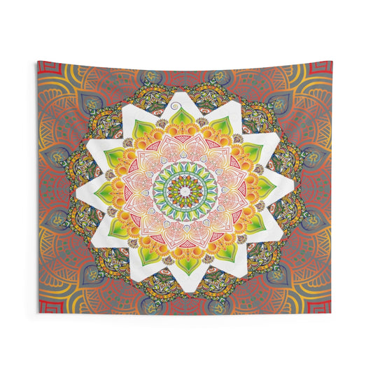 Mandala Tapestry for Contemporary Home Decor . Inspirational Wall Hanging Art for Baby Nursery, Dorm room, Coastal Home . Housewarming Gift
