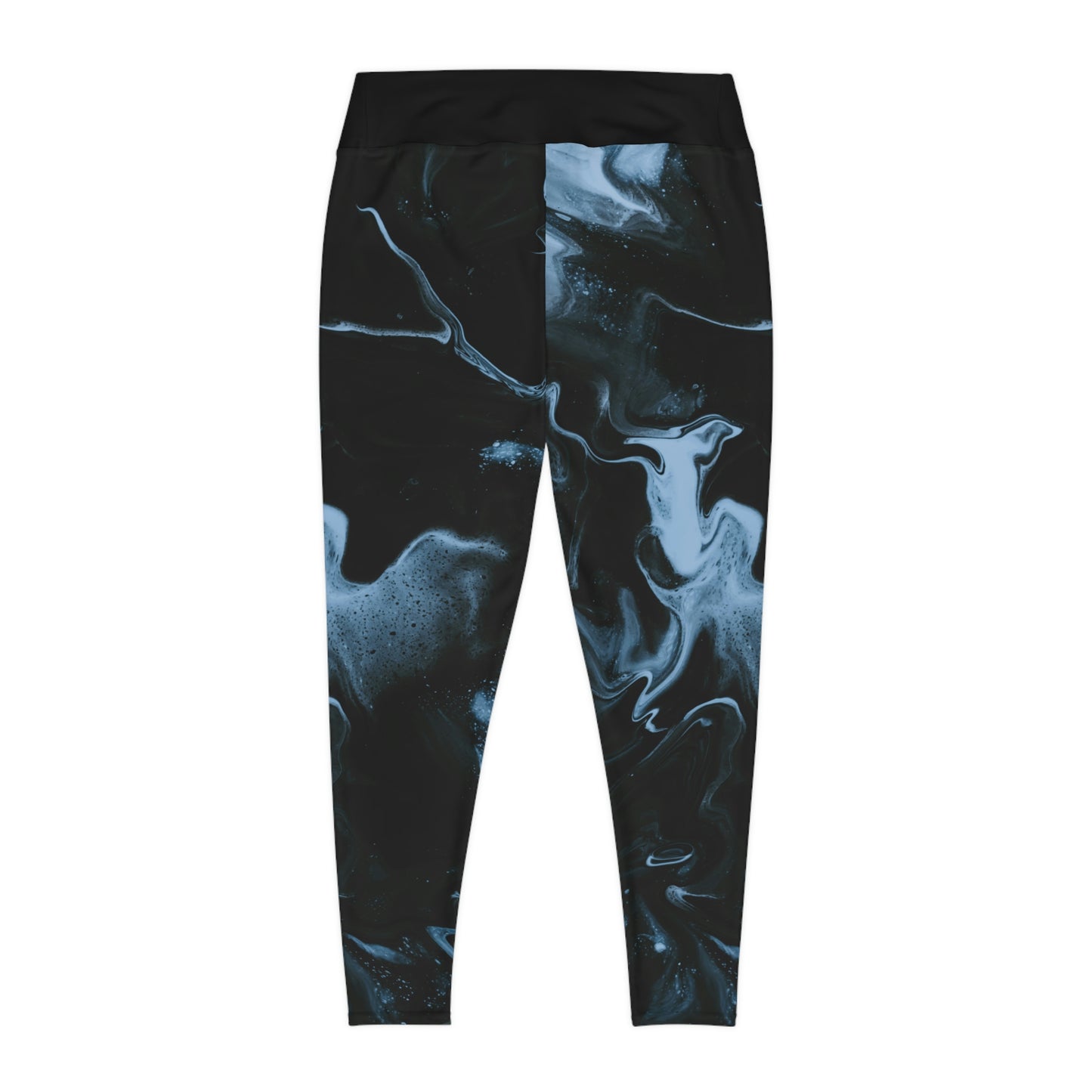 Abstract  Ocean Marble Plus Size Leggings, One of a Kind Workout Activewear for Wife Fitness, Best Friend, mom and me tights Christmas Gift