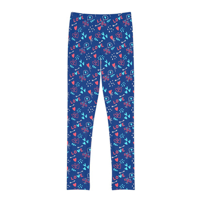 Valentine Youth Leggings,  One of a Kind Gift - Unique Workout Activewear tights for  kids fitness, Daughter, Niece  Christmas Gifts