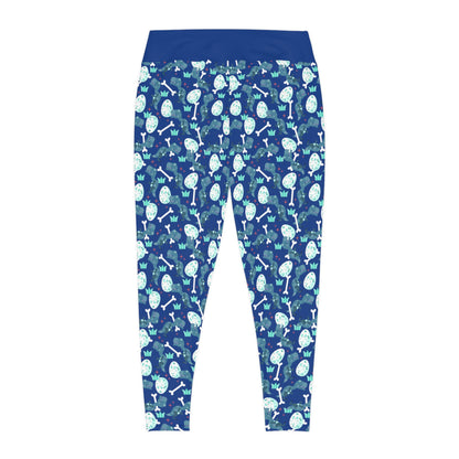Plus Size Dinosaur Trex Jurassic Park Leggings, One of a Kind - Workout Activewear tights for Wife, Best Friend . Mothers Day or Christmas Gift