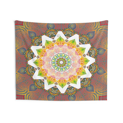 Mandala Tapestry for Contemporary Home Decor . Inspirational Wall Hanging Art for Baby Nursery, Dorm room, Coastal Home . Housewarming Gift