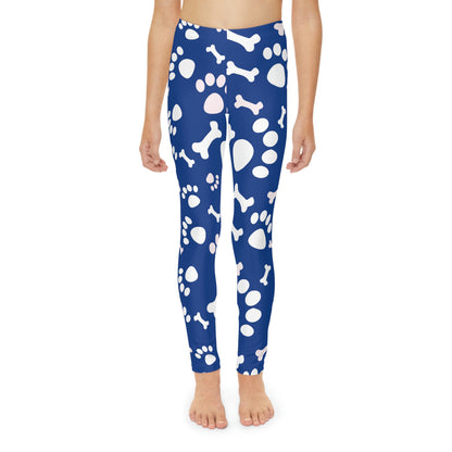Pawsome, Dog Lovers Cute Summer Youth Leggings, One of a Kind Workout Activewear tights for kids, Granddaughter, Niece Christmas Gift