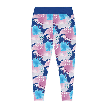 Tye Dye Plus Size Leggings One of a Kind Gift - Unique Workout Activewear tights for Mom fitness, Mothers Day, Girlfriend Christmas Gift