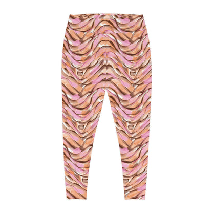 Plus Size Tiger Print Leggings, One of a Kind Gift - Workout Activewear  for Wife Fitness, Best Friend, mom and me tights Christmas Gift