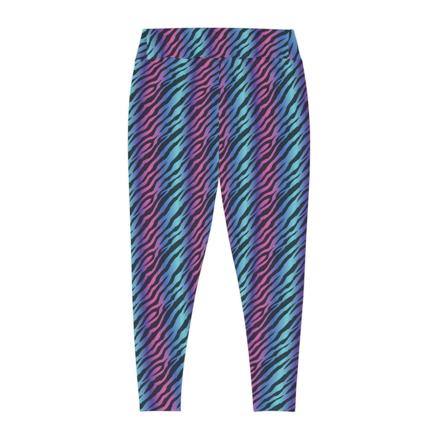Zebra Print Plus Size Leggings One of a Kind Gift - Unique Workout Activewear tights for Mom fitness, Mothers Day, Girlfriend Christmas Gift