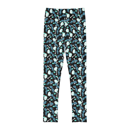 Dinosaur Trex Jurassic Park Youth Leggings, One of a Kind Gift - Unique Workout Activewear tights for kids , Daughter, Niece Christmas Gift