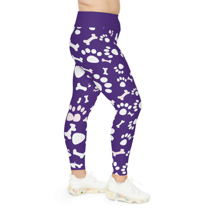 Dog Mom Plus Size Leggings One of a Kind Gift - Unique Workout Activewear tights for Mom fitness, Mothers Day, Girlfriend Christmas Gift