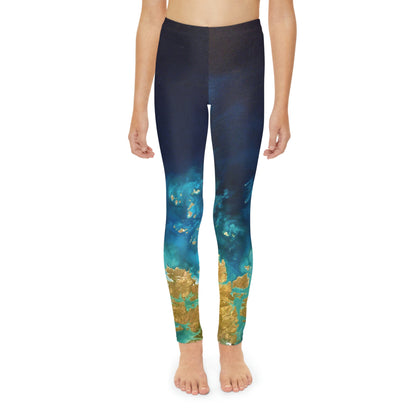 Planet Earth Youth Leggings,  One of a Kind Gift - Unique Workout Activewear tights for  kids fitness, Daughter, Niece  Christmas Gift