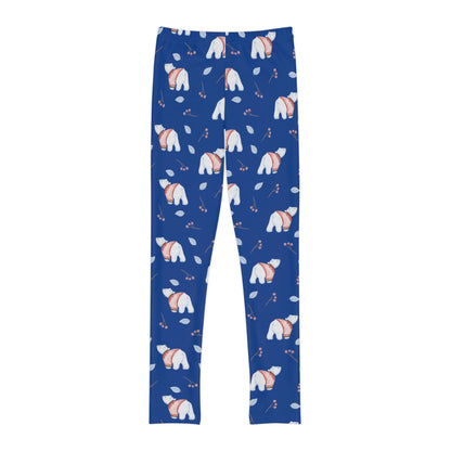 Bear Youth Leggings,  One of a Kind Gift - Unique Workout Activewear tights for  kids Fitness , Daughter, Niece  Christmas Gift