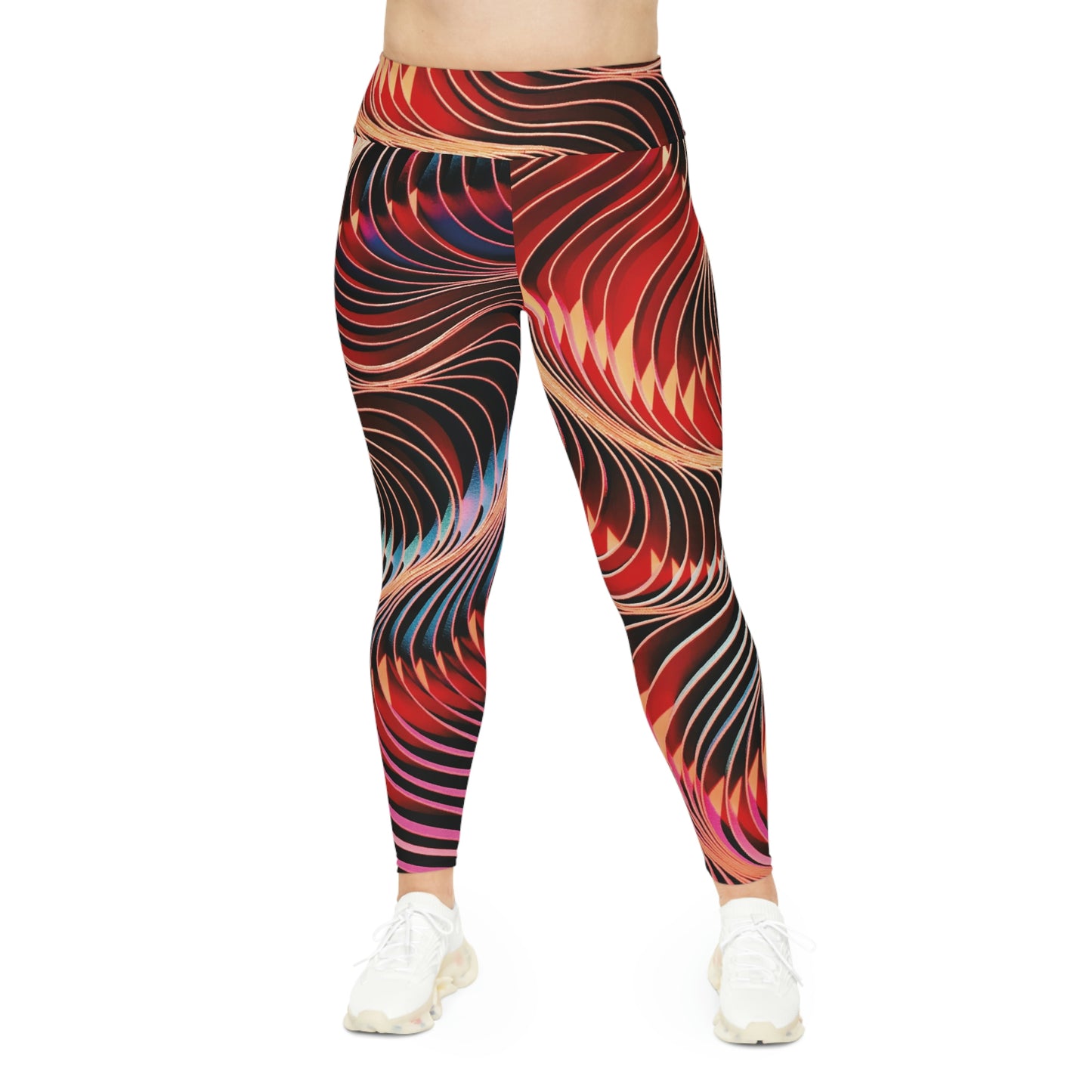 Abstract Plus Size One of a Kind Workout Activewear for Wife Fitness, Best Friend, mom and me tights Christmas Gift