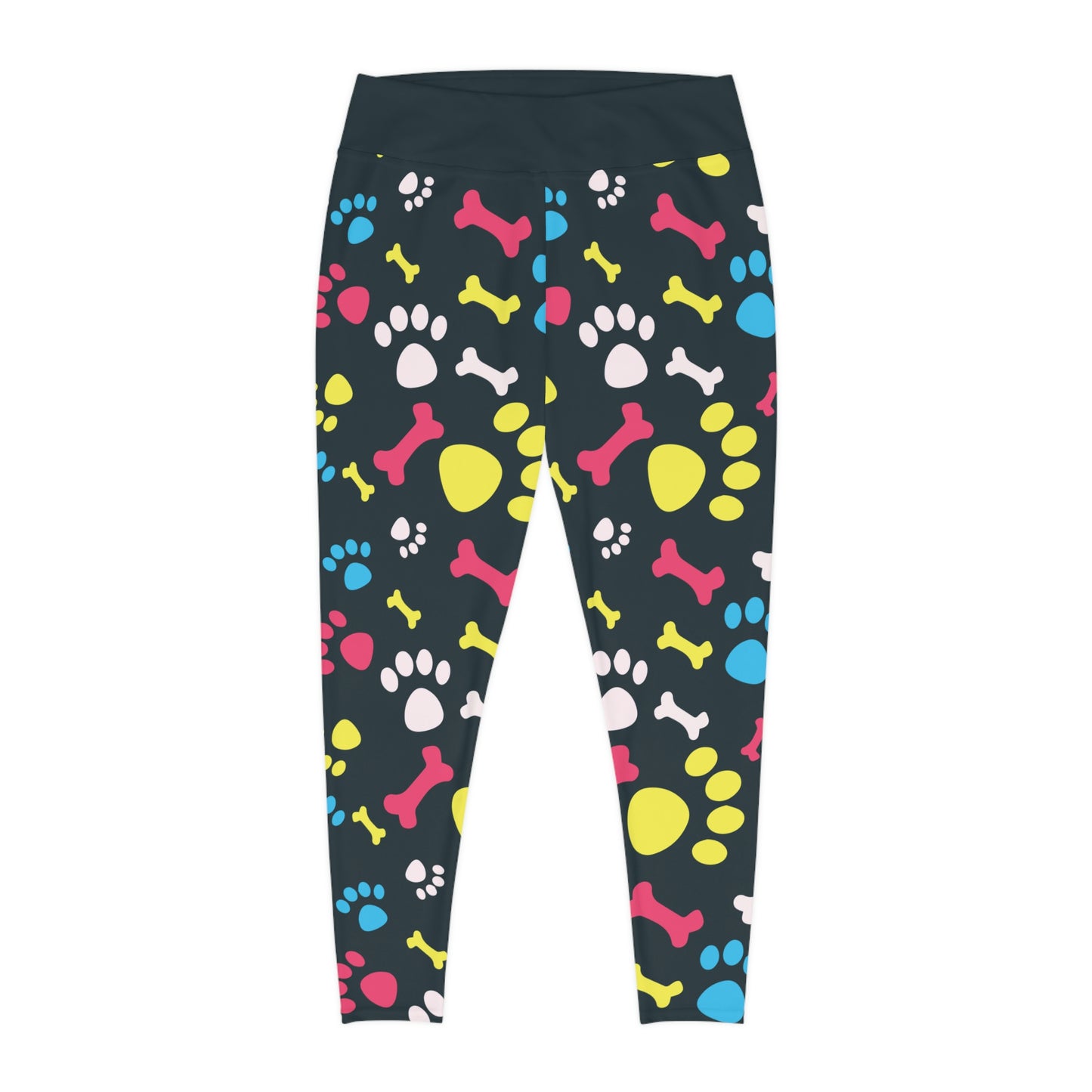 Dog Mom Plus Size Leggings One of a Kind Gift - Unique Workout Activewear tights for Mom fitness, Mothers Day, Girlfriend Christmas Gift